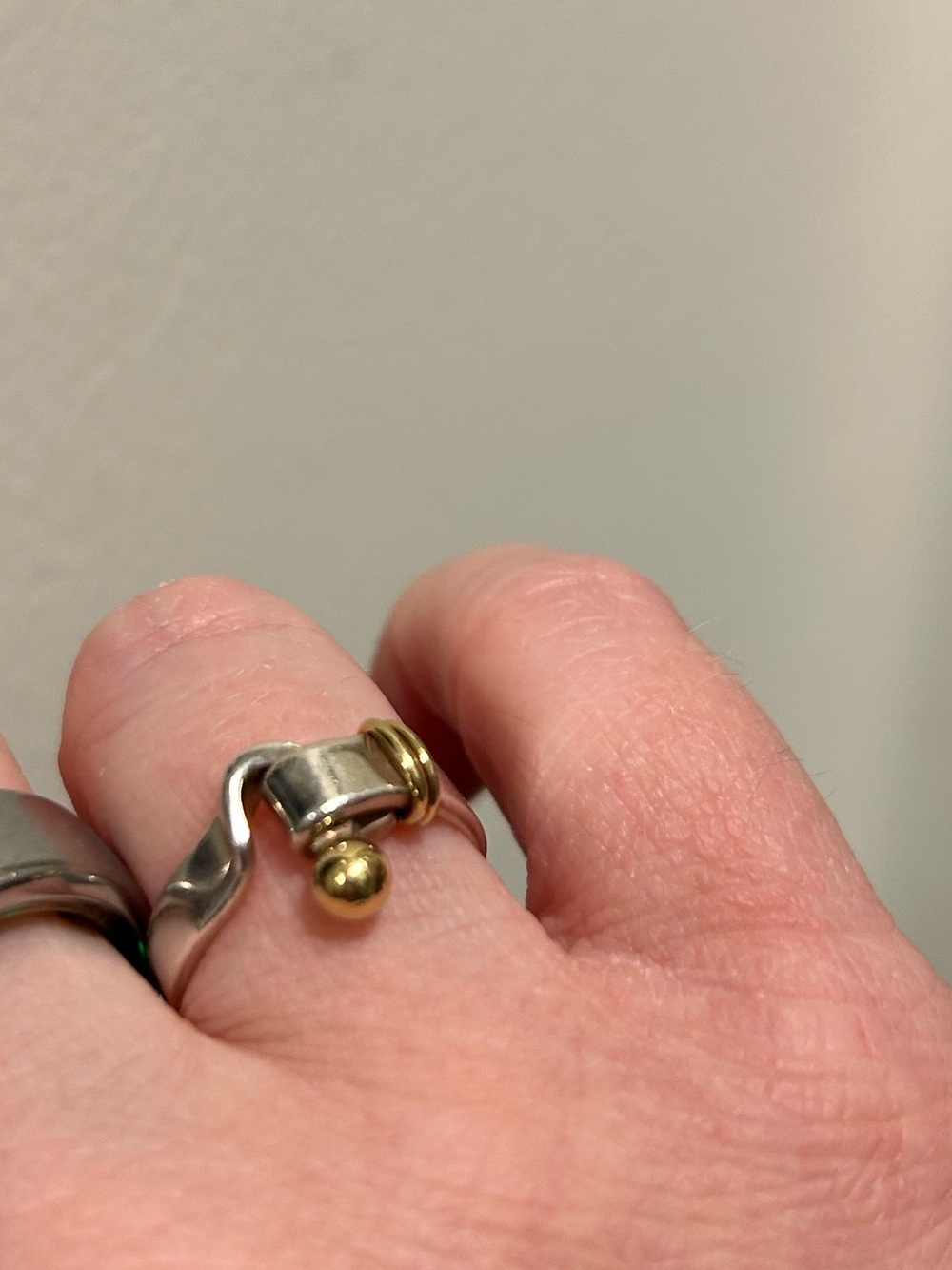 Tiffany & Co. Silver & Gold-Tone Ring 18k